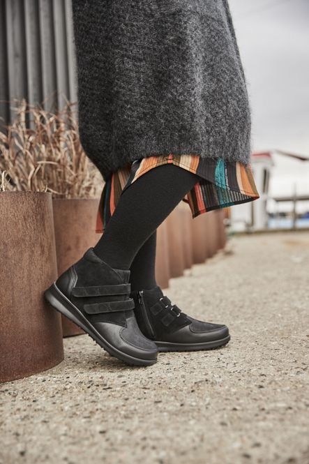 Huvudbild New Feet Känga med dragkedja & två kardborreband, ...